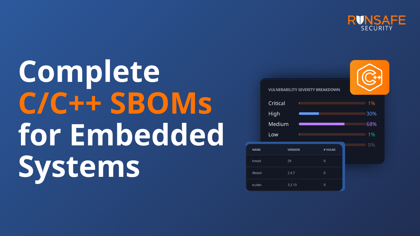 Complete C/C++ SBOMs for Embedded Systems
